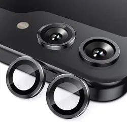 2Pcs Camera Metal Ring Protector For Samsung Z Flip 4 5 6 Lens Film Back Tempered Glass