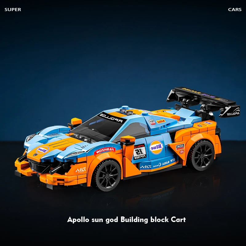 

Восьмисеточный автомобиль Sun God GT3, сборная модель спортивного автомобиля, строительные блоки, детский интеллектуальный игрушечный автомобиль, гоночный автомобиль с 8 сетками, украшения