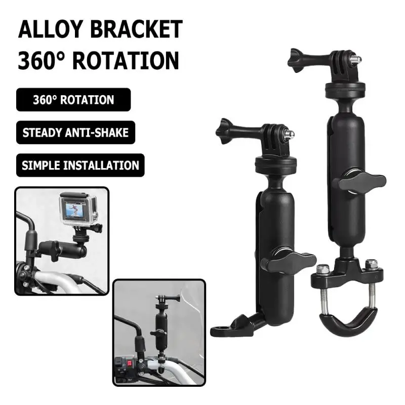 

360 Osmo Action Camera Accessories Aluminum Holder Bike Bracket 360 Motorcycle Handlebar Mount for Gopro Hero 12 11 10 9 8 Insta