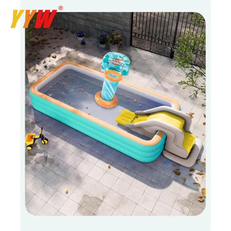 Inflatable Swimming Pool With Ladder Summder Children Portable Indoor Outdoor Basin Bathtub Water Game Sports Home Paddling Pool