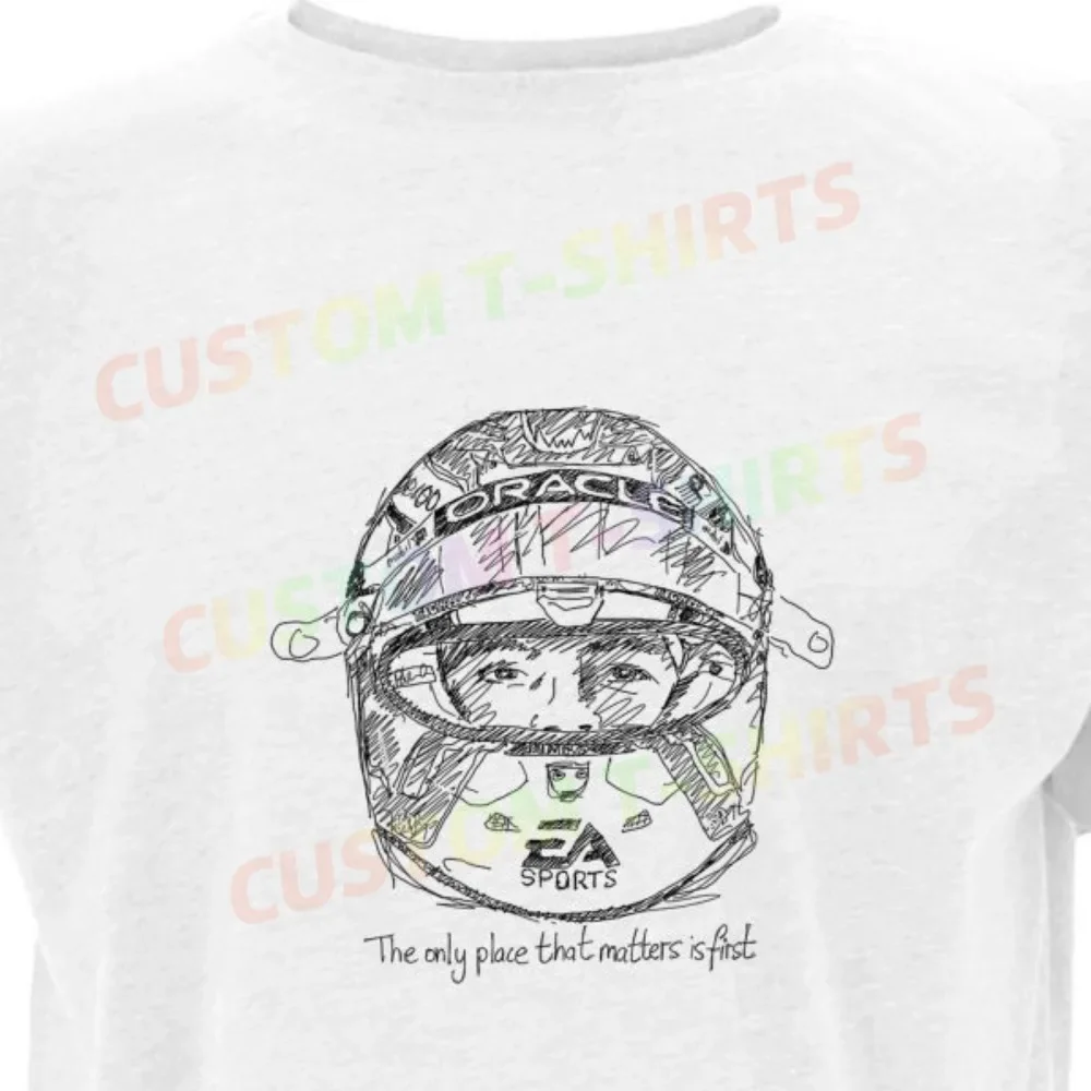 

63 155_Max_Verstappen_–_Formula_One Fans' comic-style hand-drawn pattern T-shirts for both men and women in summer