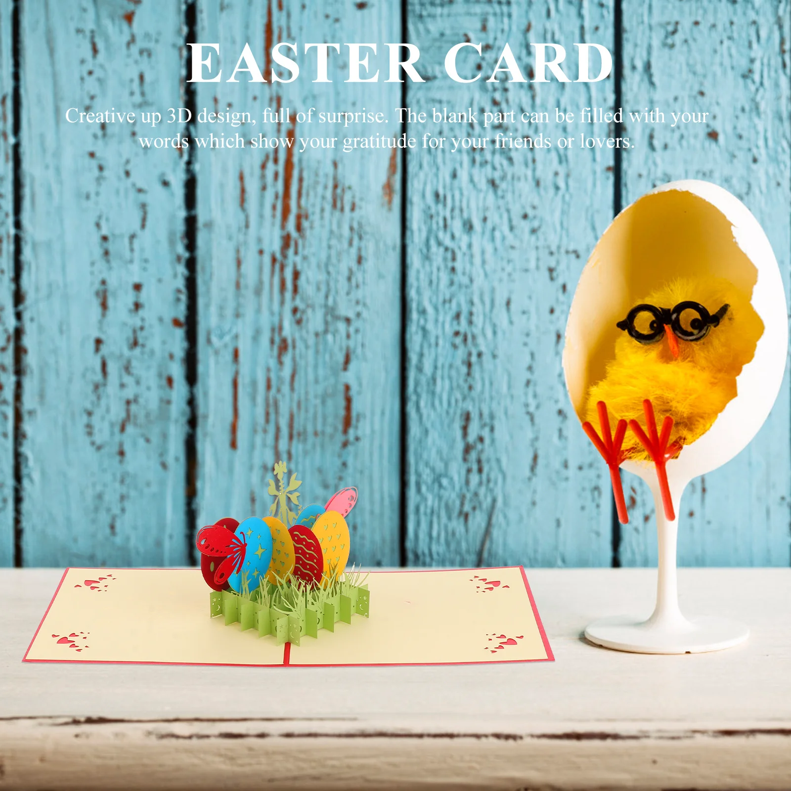 

Easter 3D Greeting Card Creative Hollow Paper Craft Colorful Up Cards Blessing Festival Gift Supplies Christmas Greeting Card