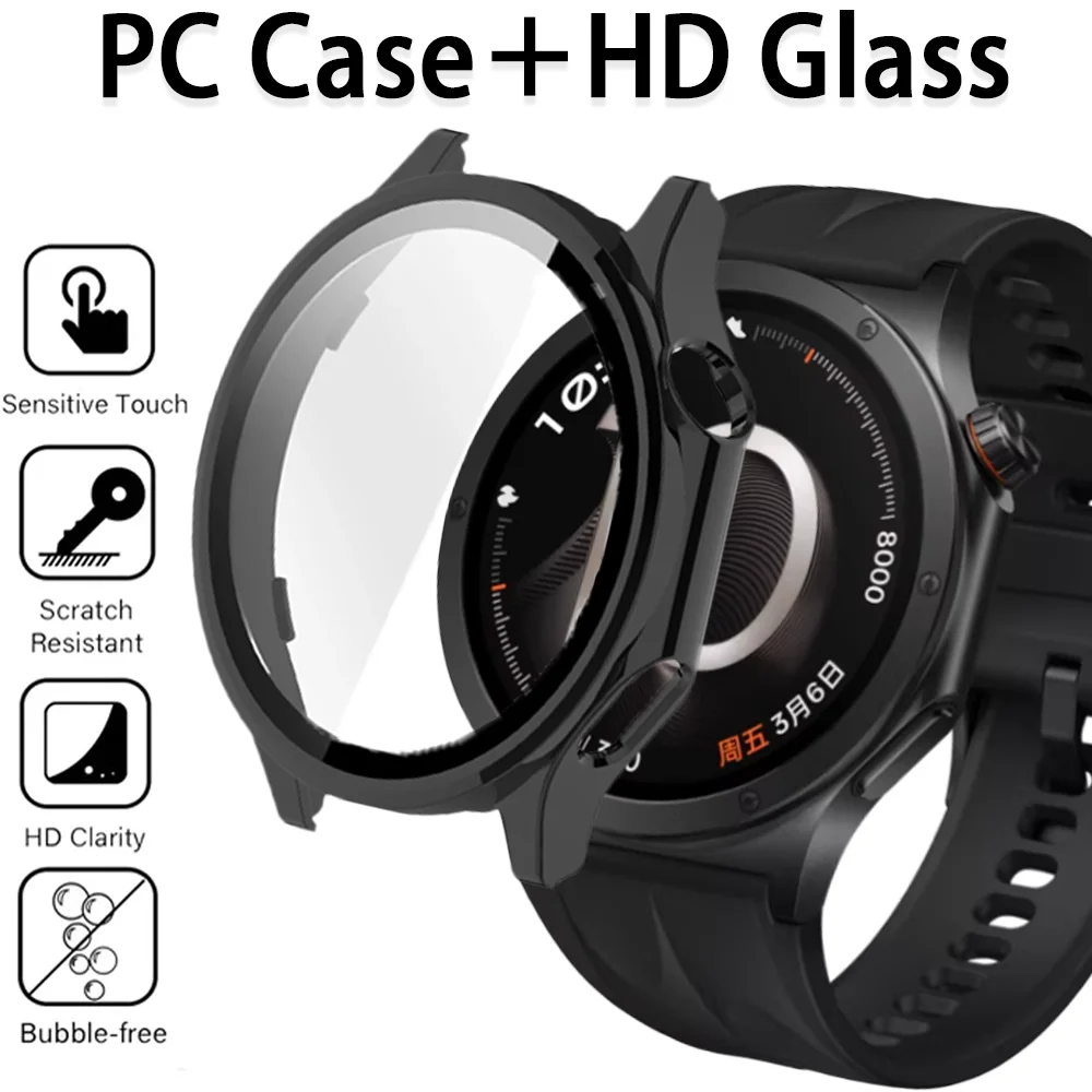 PC Case＋HD Tempered Glass for OPPO Watch X3 Shell Screen Protector All-Around Bumper Cover for Oneplus Watch 4 Shell Accessories