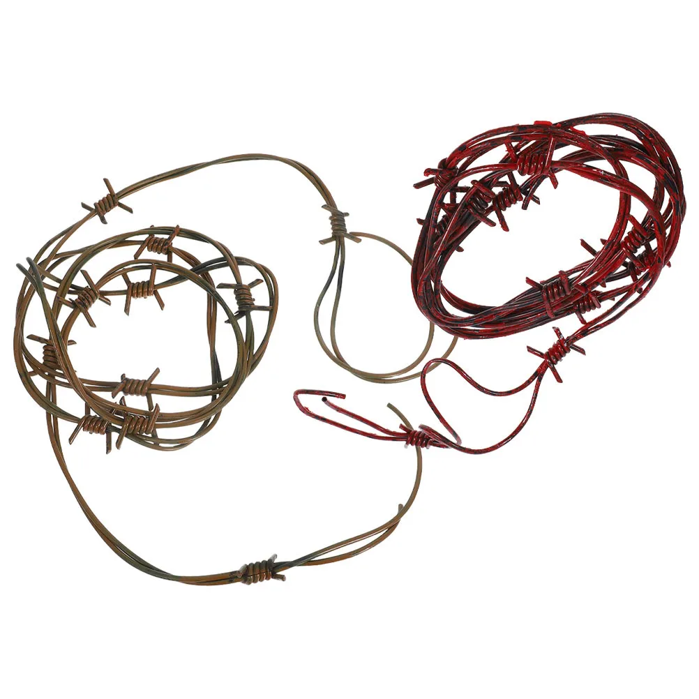 2 pezzi di filo di plastica per la festa di Halloween Decorazioni occidentali Casa stregata Ghirlanda Prop Nuove fili spinati artificiali Novità