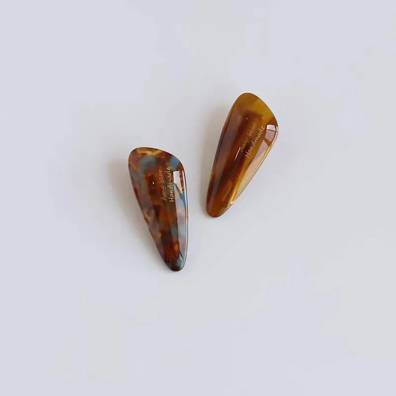 2 teile/satz Acetat Haar Clips Nette Süße Waterdrop Geometrische Barrettes Seite Pins Haarnadel Frauen Haar Zubehör – Detail 8