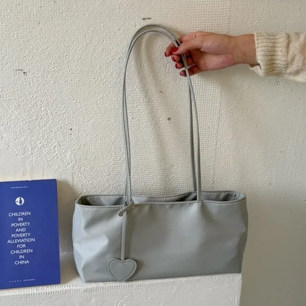 korean-style-large-capacity-soft-leather-tote-bag-women's-underarm-single-shoulder-bag-nylon-cloth-autumn-winter-new-arrival