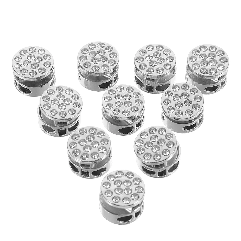 12 Pcs Pig Nose Button Cord Locks Black Spring Toggle Non-slip End Drawstring Hoodie Metal Clip for Drawstrings Stopper