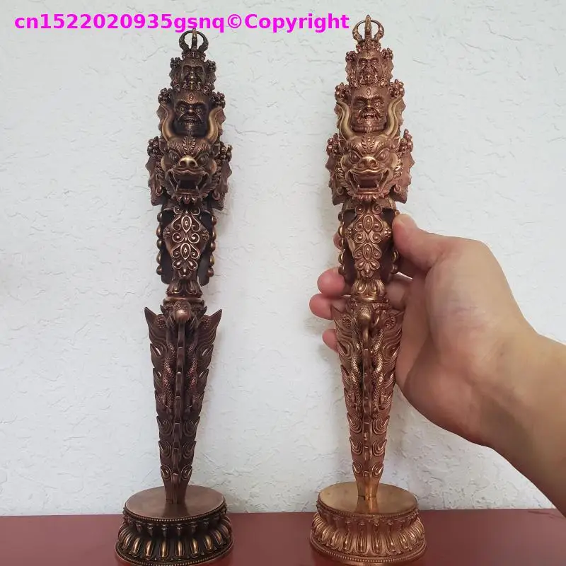 TOP Buddhist Supplies Master monk power Buddhist artifact ritual implements Subduing demons Yamantaka Vajrakila  copper vajra