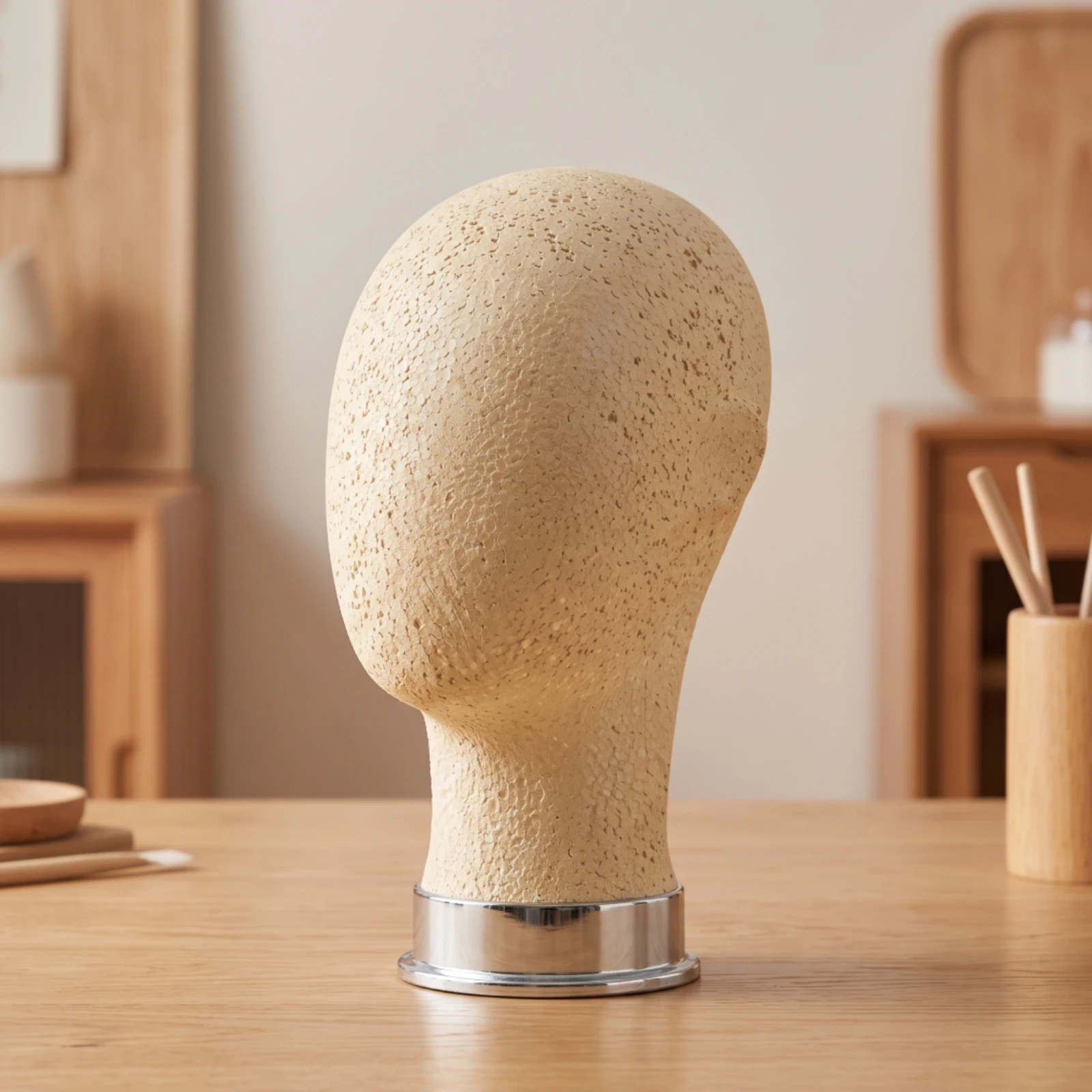 Mannequin Head Lamp Face-Less Mannequin Head with Light Display Model Warm Glow Decorative for Shop Owners, Bedside