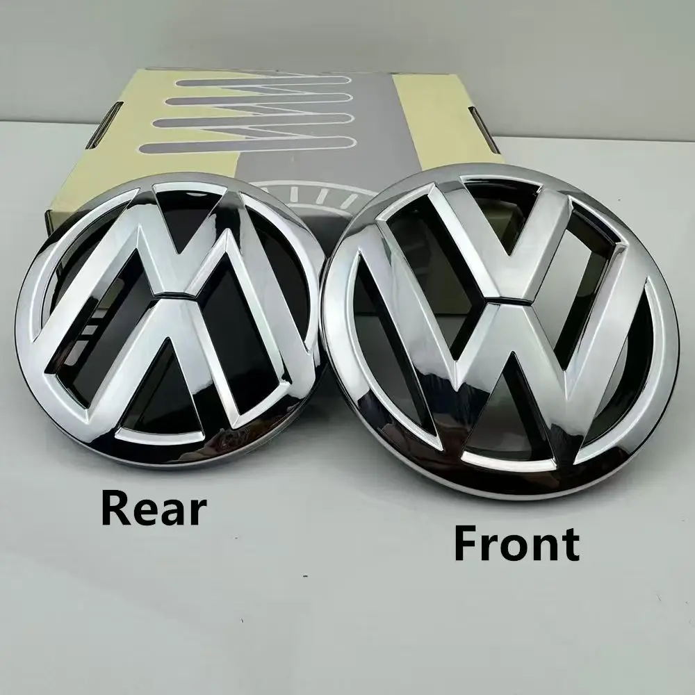 2pcs 120mm 110mm Car Logo Emblem Hood Front And Rear Tail Mark Rear Badge 6R0853600A Accessory For VW Polo 2011 2012 2013 view 4