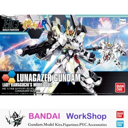 Bandai Original 1/144 HGBF Lunagazer Gundam Action Figure Assembly Model Kit Collectible Gifts