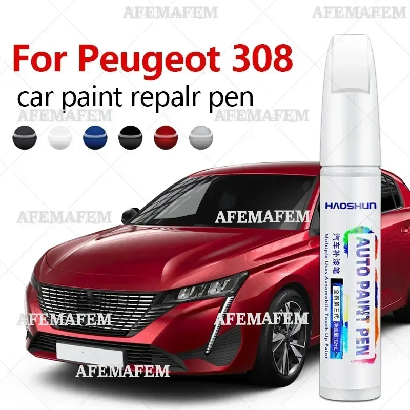 For Peugeot 308 SW GT 2007-2025 T7 T9 P5  Paint Repair Pen Touch Up Scratch Remover DIY Auto Accessories Black White Green Blue