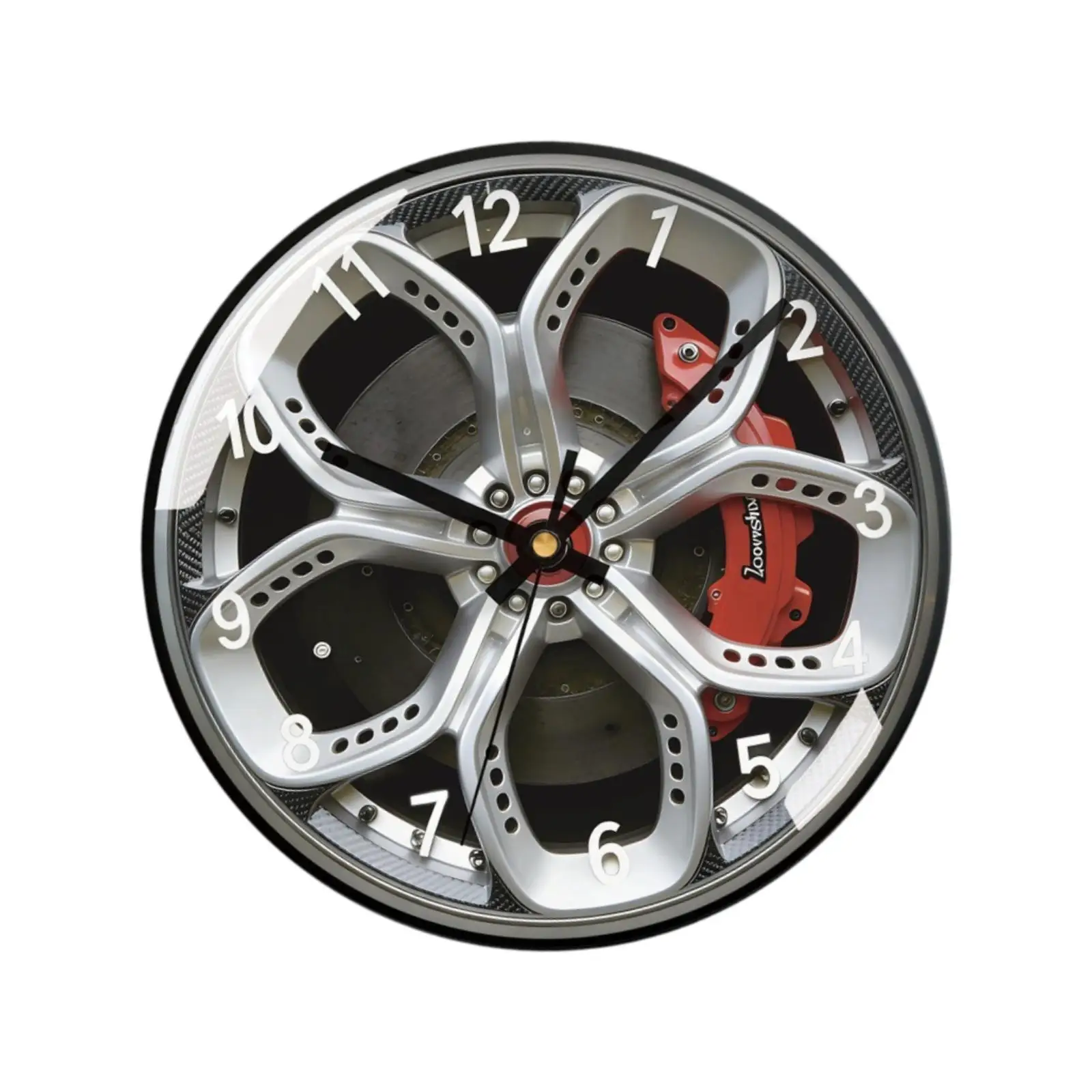 Wheel Wall Clock Gifts Modern Home Decor Ornament Quiet Round Clock Garage Wall Clock for Living Room Mechanic Shop Office Home