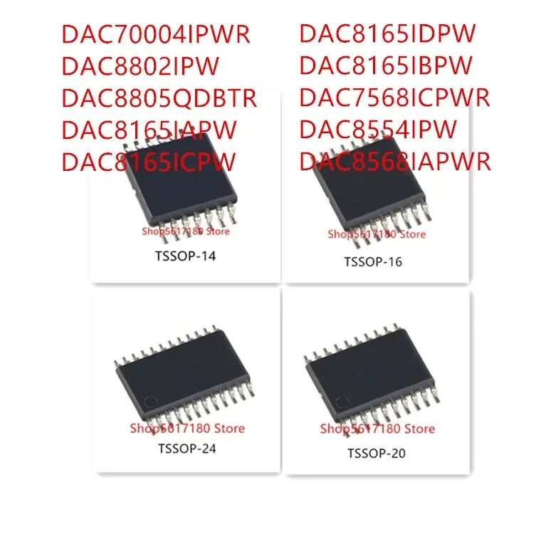 

10PCS DAC70004IPWR DAC8802IPW DAC8805QDBTR DAC8165IAPW DAC8165ICPW DAC8165IDPW DAC8165IBPW DAC7568ICPWR DAC8554IPW DAC8568IAPWR