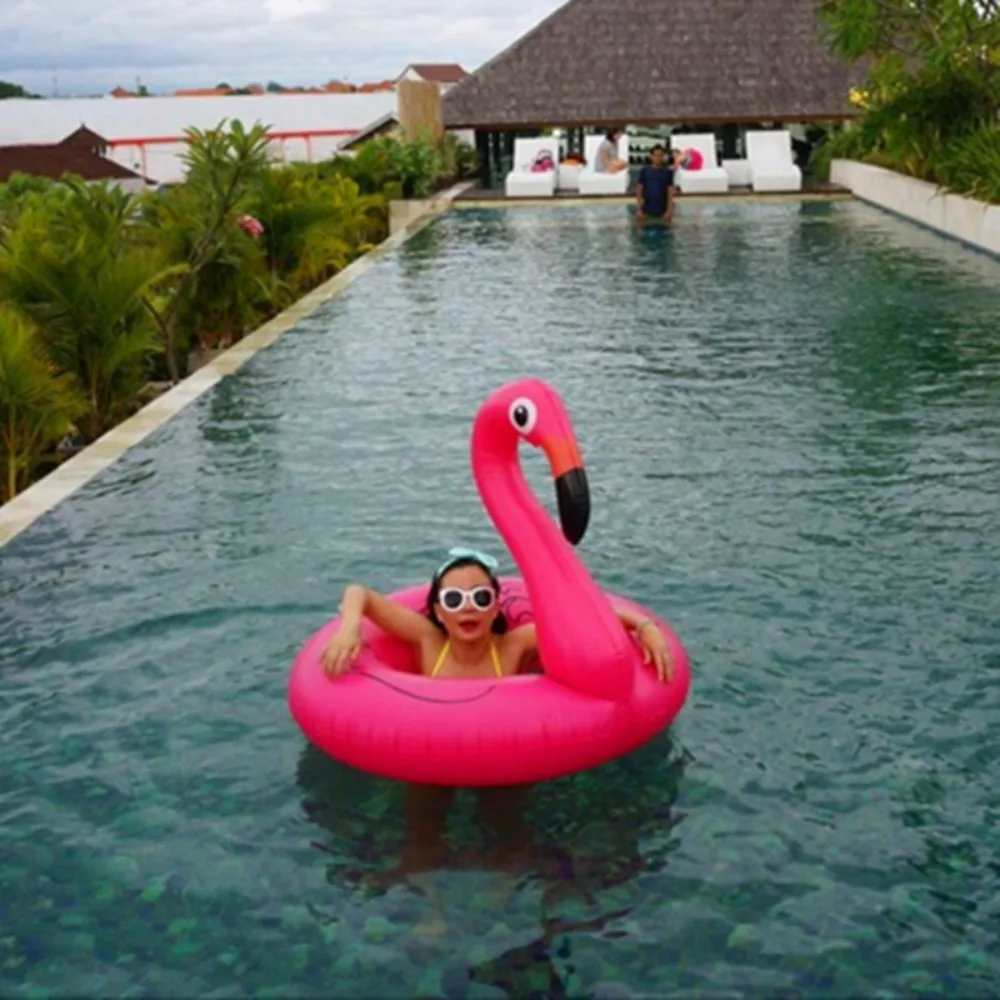 

90Cm Inflatable Firebird Swimming Ring, Water Mount, Thickened PVC Summer Water Play Artifact Flamingo Underarm Swimming Ring,