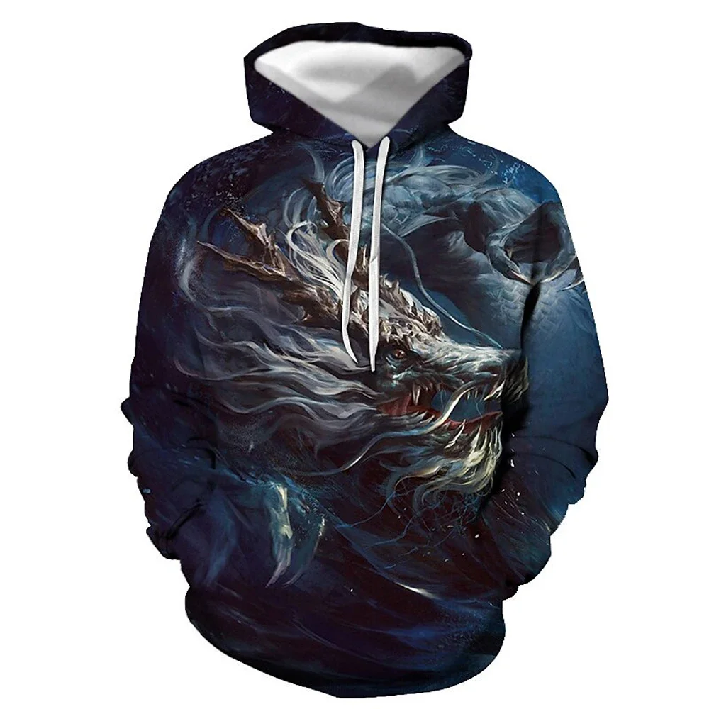 New Men's Boutique Antique Printed Hoodie Men's Street Fashion Clothing Men's Winter Comfort Hoodie Men's Sports Breathable Top