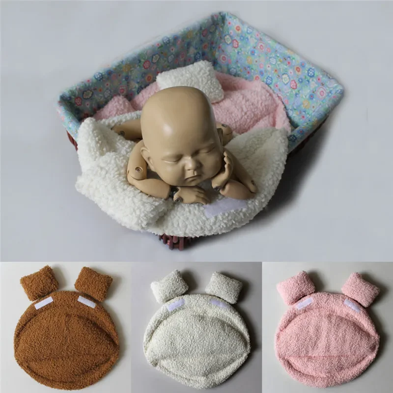 3pcs Newborn Baby Photography Props Posing Pillow Basket Filler Photo Prop Cushion Blanket Backdrops Bucket Basket Basin Cushion