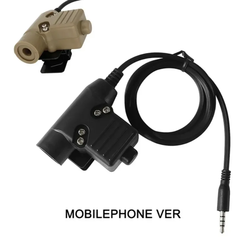 Tactical PTT U94 PTT Mobile Phone Ver 1 Pin Plug Headphone Accessories Military Tactical Headphone Adapter