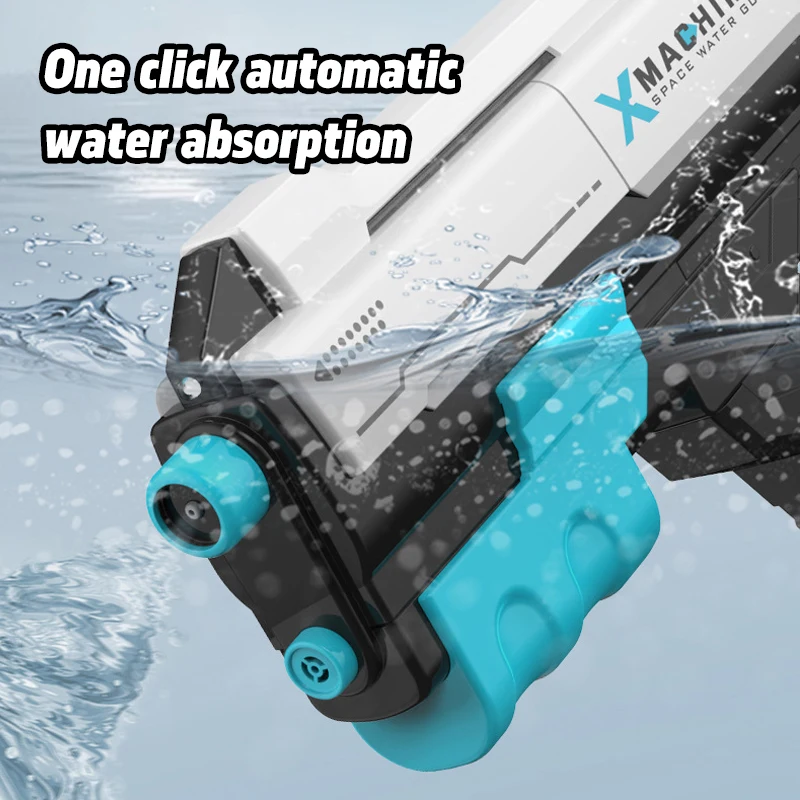 Summer Electric Continuous Water Gunner Self Integrated Large Capacity Water Gun with Light Outdoor Children's Water Playing Toy