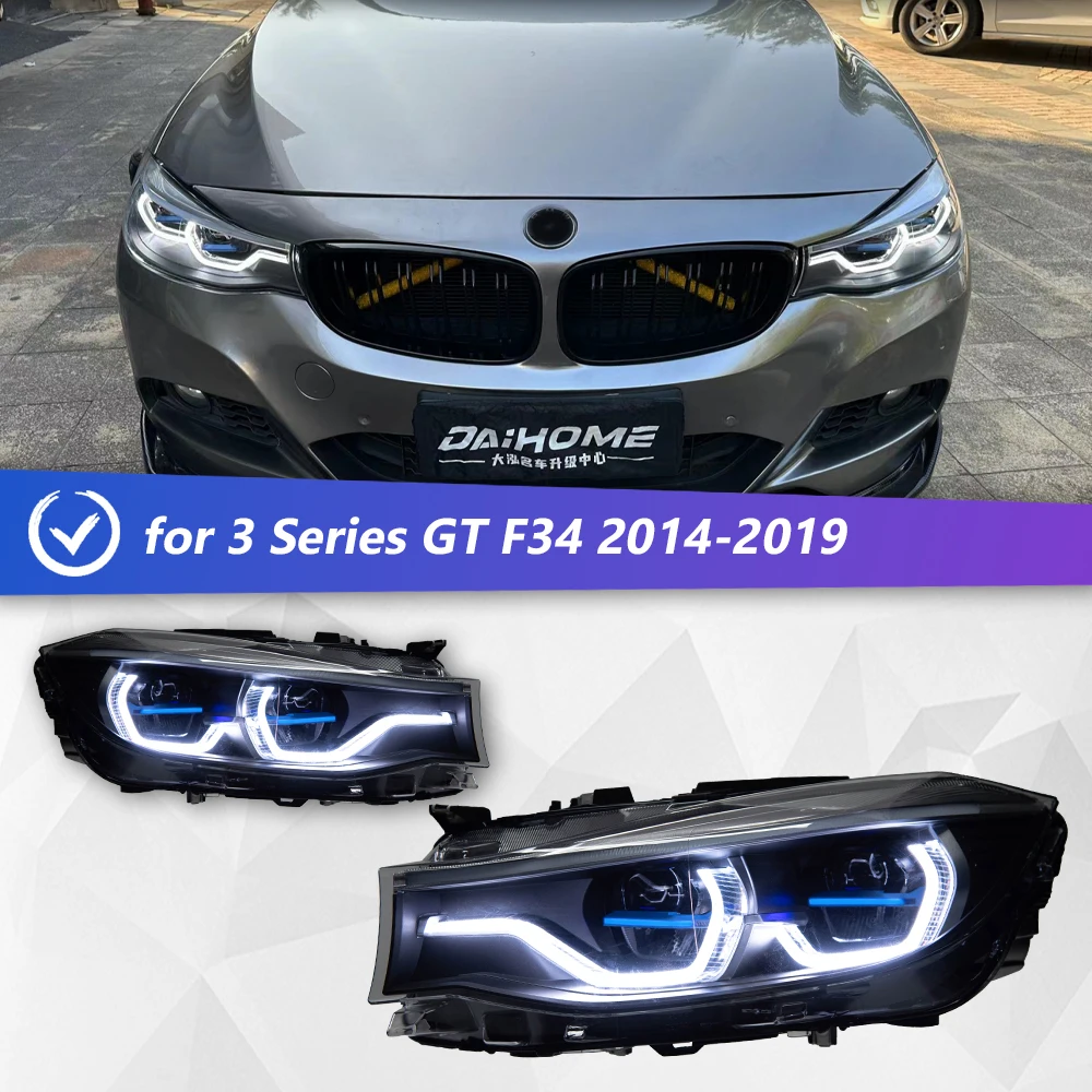 

Used for BMW 3 Series GT F34 LED headlights 2014-2019 latest car styling DRL signal projector lens car accessories lights