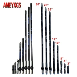 1Pc Archery Balance Bar Carbon Stabilizer 3/4/5/10/12/26/28/30 Inch Balance Rod Damper for Recurve Compound Bow Hunting Shooting