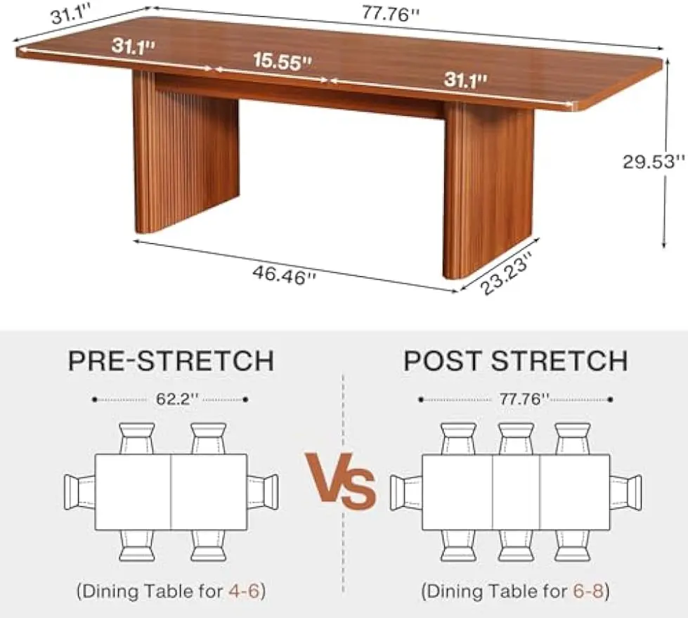 Tribesigns Extendable Dining Table, 62