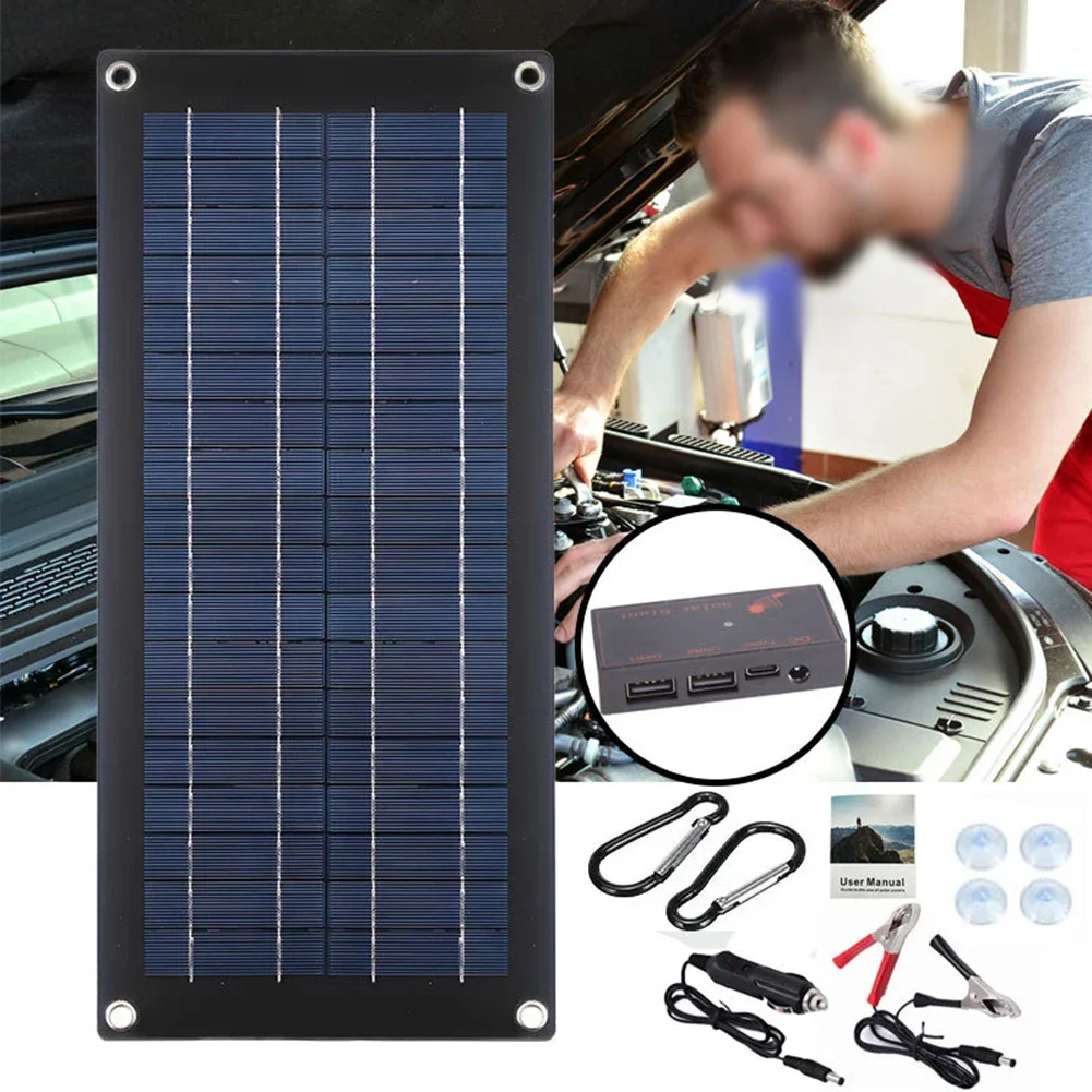 Boat Charger 60W Solar Panel Daylight Charging Windshield Mounting High-Quality Solar Cells Reverse Discharge Prevention