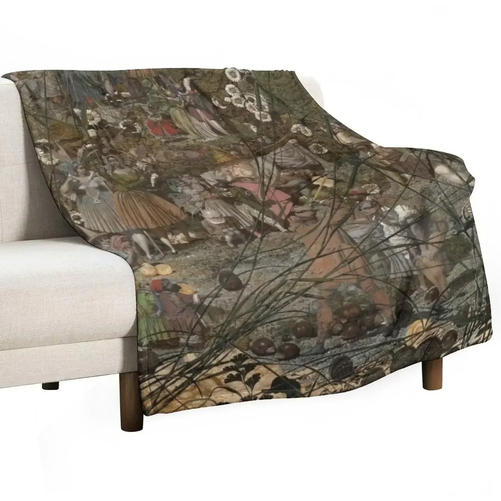 

Vintage Richard Dadd Fairies Throw Blanket Sofa Throw Hairys Blankets