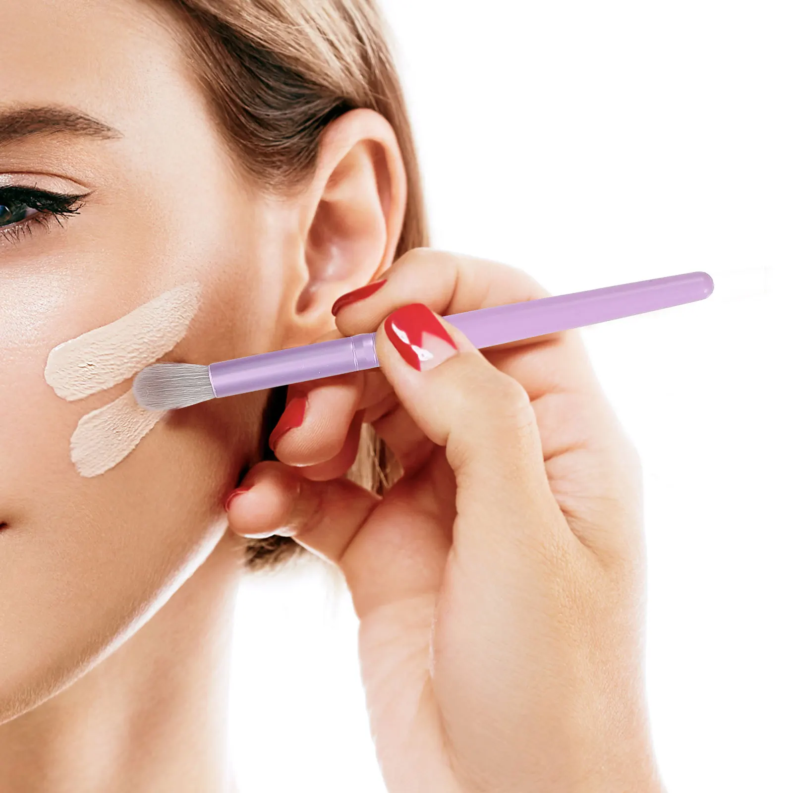 مجموعة واحدة من فرش المكياج، شعيرات ناعمة بدون تساقط، سهلة التنظيف، مناسبة للسفر، أداة توزيع بودرة أحمر الخدود، أدوات تجميل الوجه، مستحضرات التجميل #3