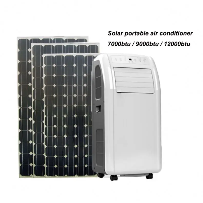 R134a 9000Btu 0,75 tonnellate 1P DC inverter 100% solare Dc 48V campeggio utilizzando condizionatore d'aria portatile ad energia solare