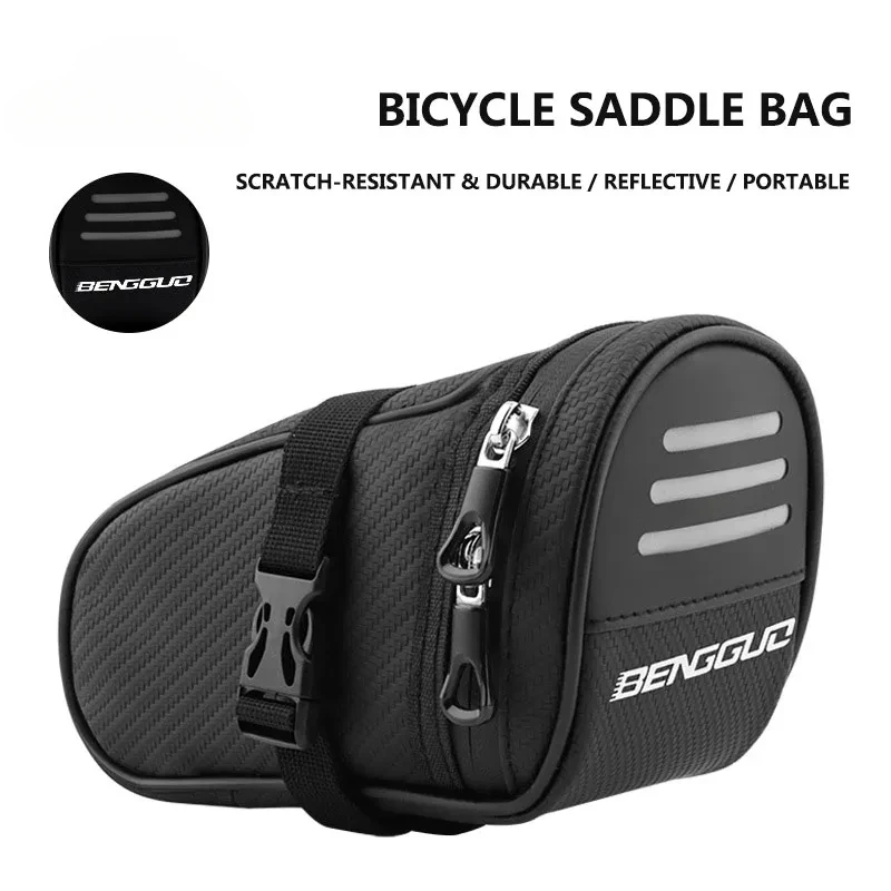 حقيبة ذيل دراجة خفيفة للغاية مقاومة للماء لركوب الدراجات، حقيبة سفلية لمقعد الدراجة ذات سعة كبيرة، حقيبة خاصة للركوب في الهواء الطلق