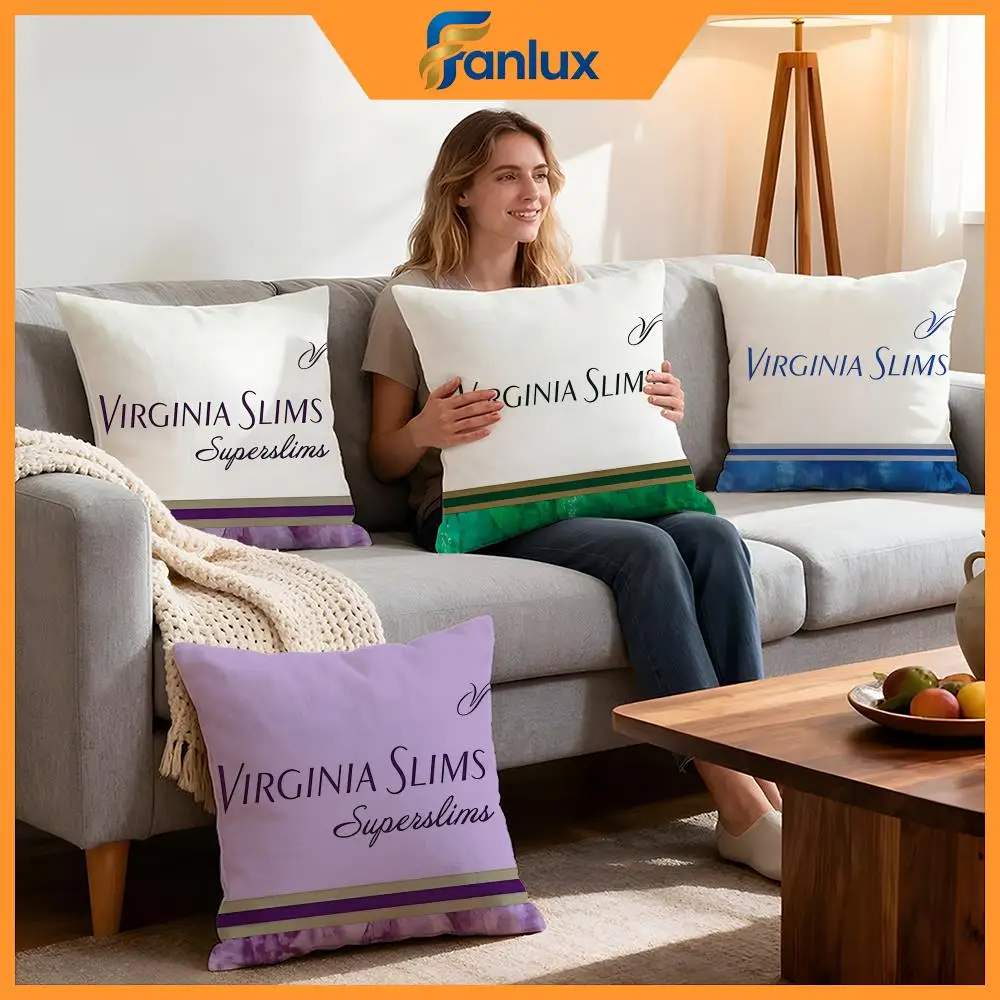 Fundas de cojín decorativas Slim Virginia Slims, 4 piezas, fundas de cojín suaves para decoración de sofá, fundas de almohada de 40x40 y 45x45