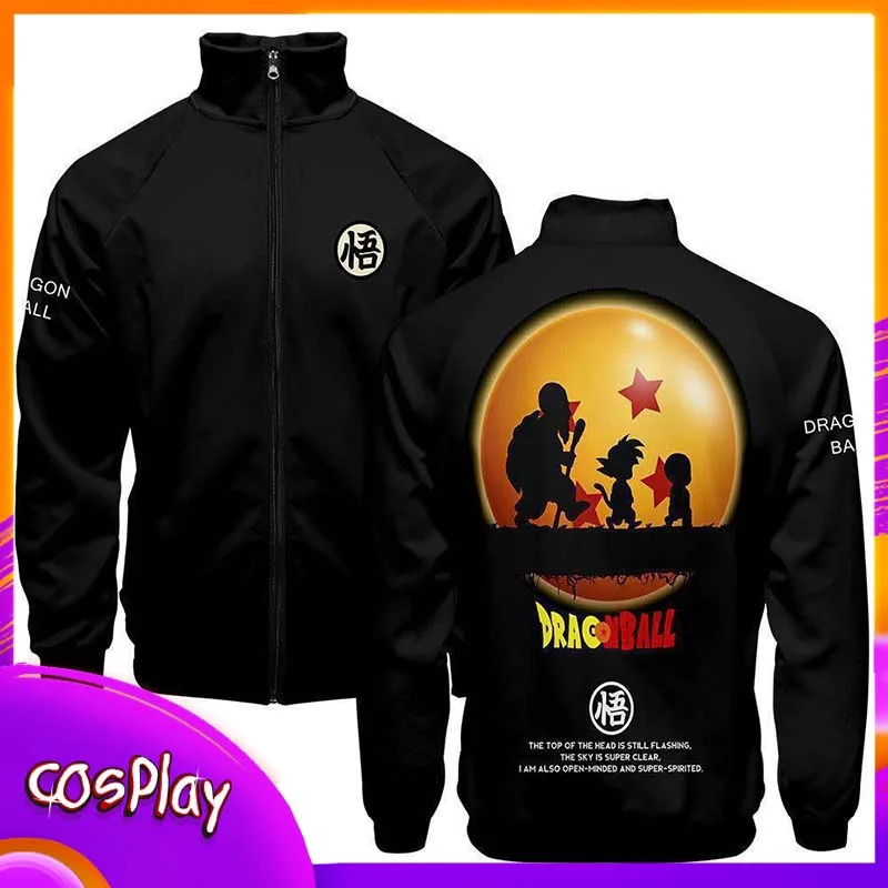 

Мужская куртка Dragon Ball Son Goku, модная модная спортивная толстовка с 3D принтом, пальто для мальчиков с героями мультфильмов, верхняя одежда на молнии с длинными рукавами, подарок