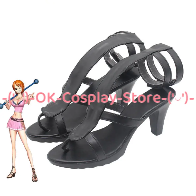 

Nami Cosplay Shoes High Heel Sandals PU Leather Shoes Halloween Carnival Boots Props Custom Made