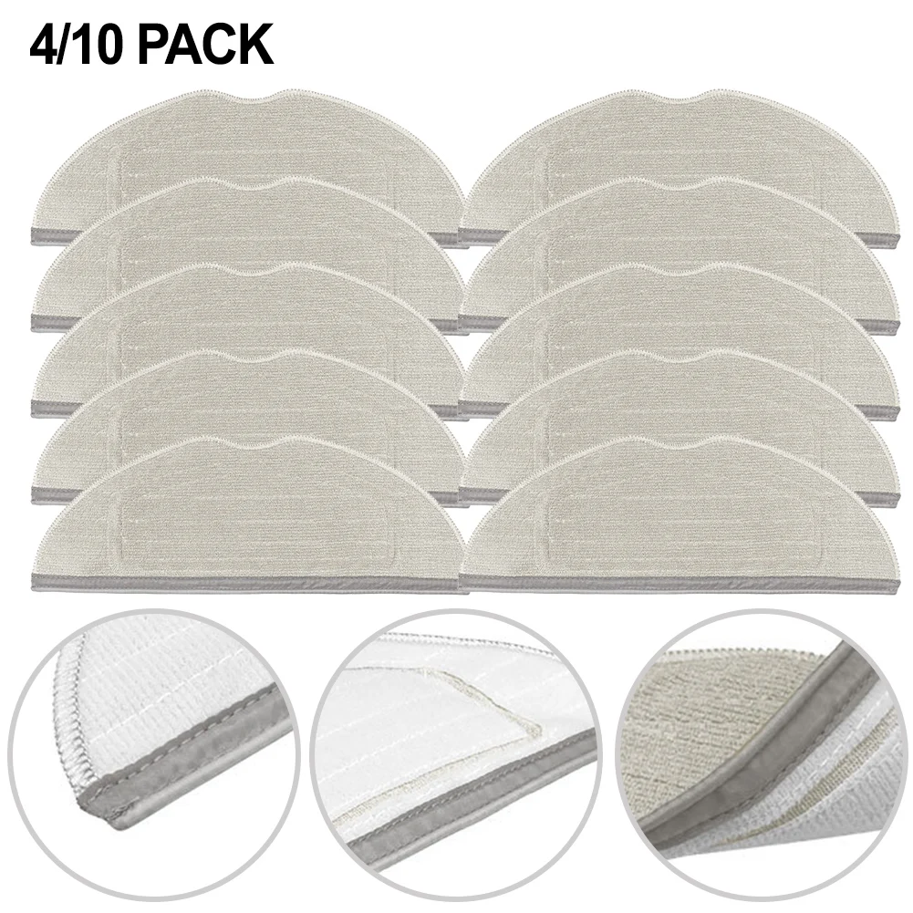 Microfiber Pad Mop Cloth Kit For Homes With Pets Machine Washable Maintain Hygienic Floors 4 Pack,10 Pack Optional