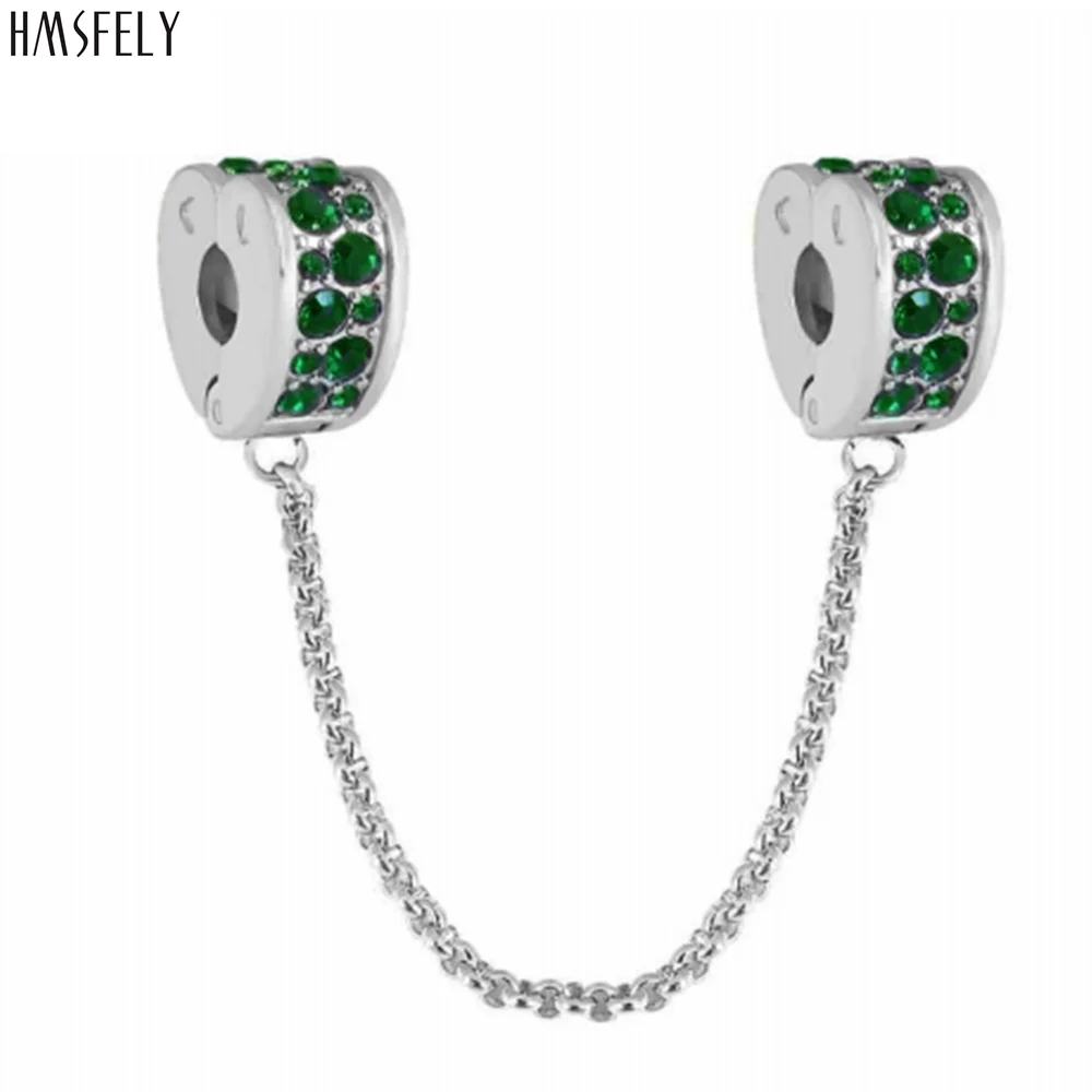 HMSFELY 316L Stainless steel Heart Shape safe Chains For Women DIY Charm Bracelets Crystal Chains