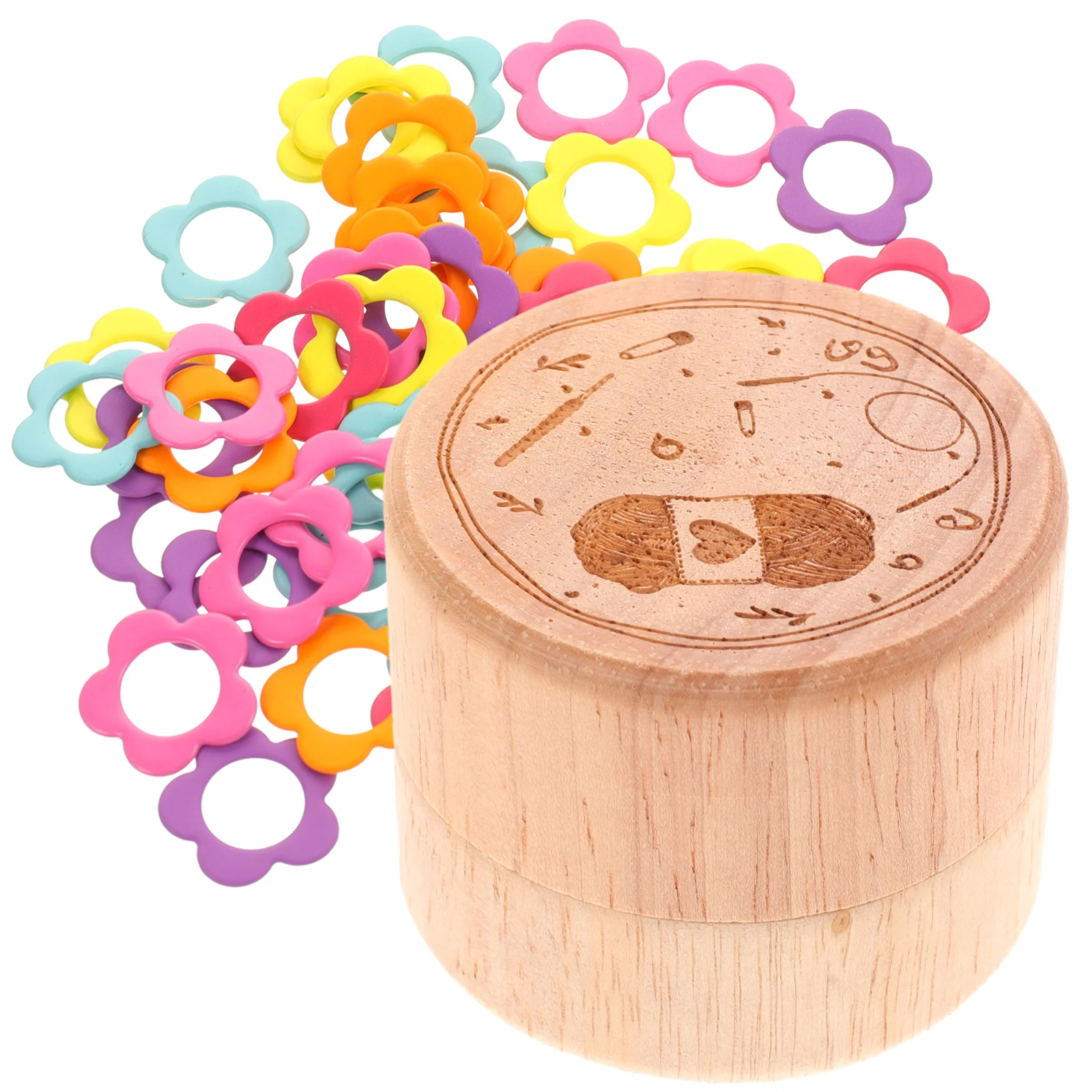 

1 set Colorful Crochet Stitch Markers Knitting Rings Buckle Set Lightweight DIY Craft Project Sewing Tools Accessories