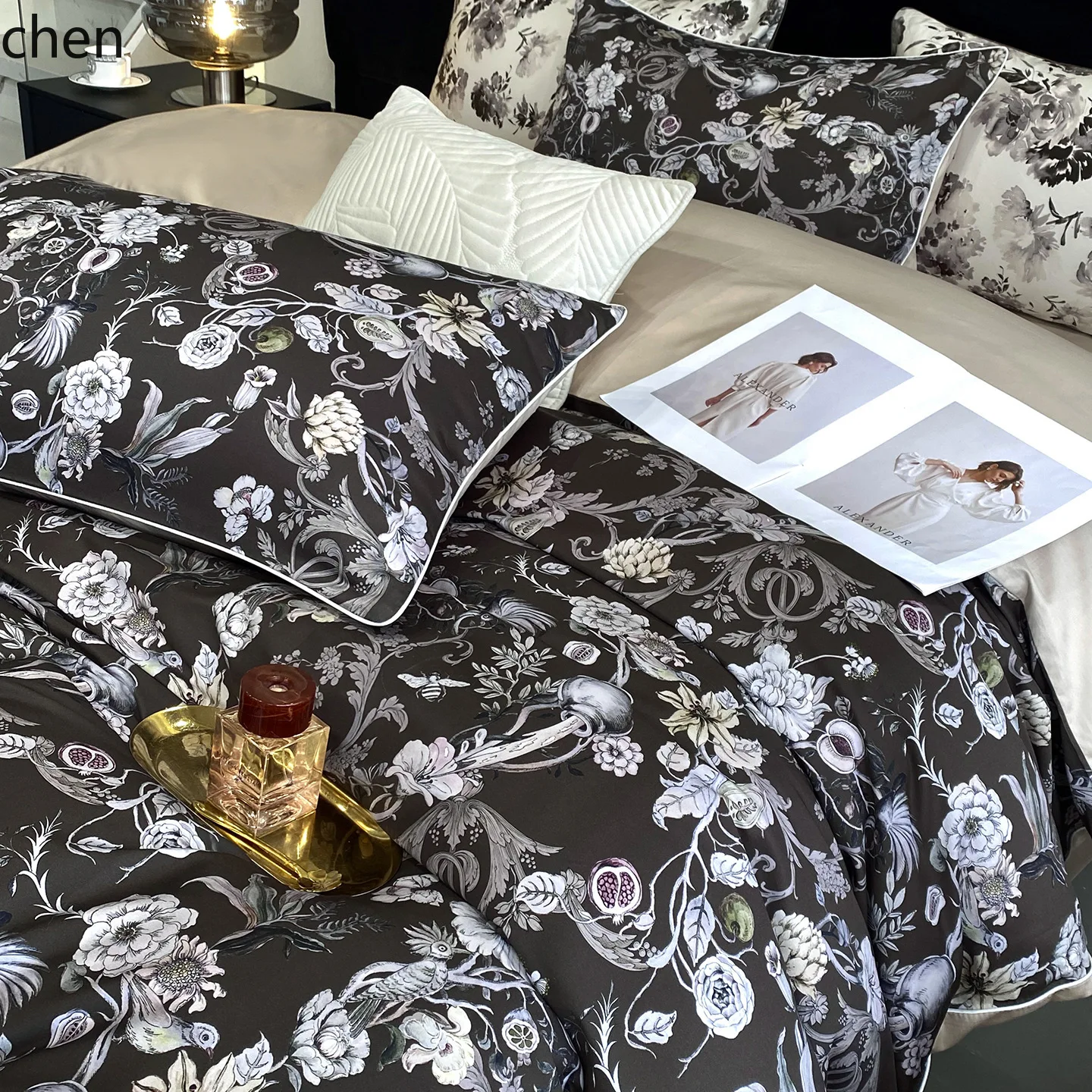 HXL 100-count long-staple cotton four-piece set, all-cotton duvet cover and bed sheet