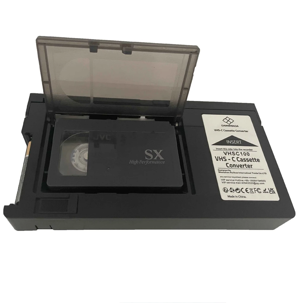 Adaptador original de reprodutor de fita videotape dv, vhs para vhsc, caixa conversora de meia fita, mini dv/hi8, compatível