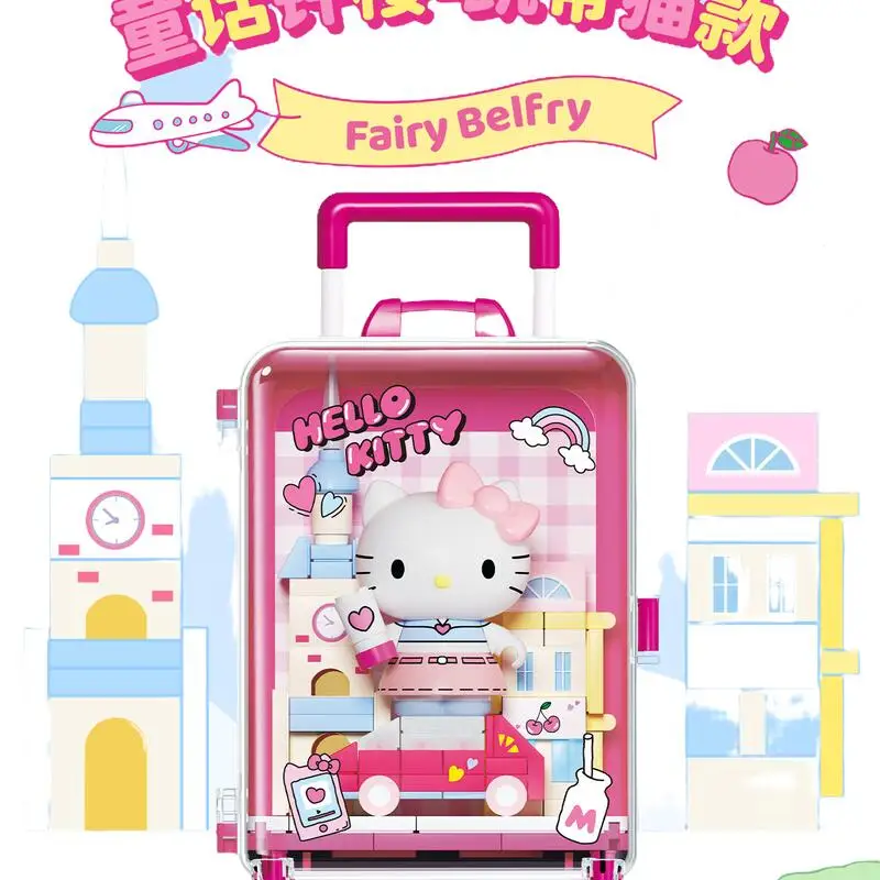 

Sanrio Hellokitty Assembles Building Blocks Diy Cabin Kawaii Brick Area Building Blocks Blind Box Hellokitty Kuromi Assembles