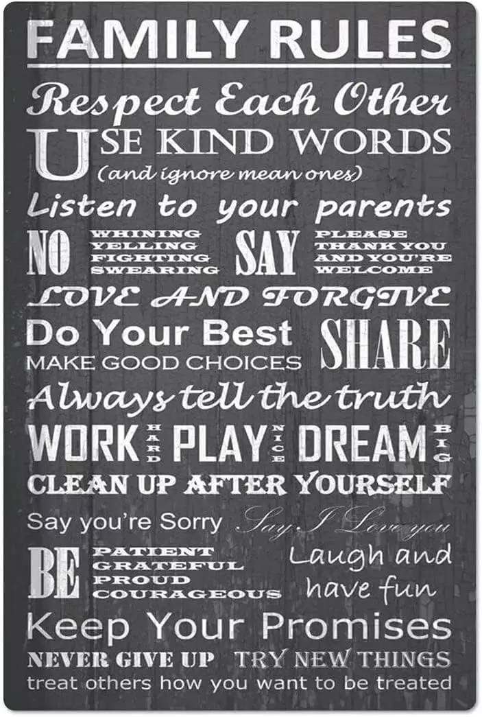 Ретро Металлические Оловянные Вывески Металлические Вывески Семейные Правила Ретро Дорожные Знаки Страна Ретро Металлические Настенные Человек Пещера Металлические Вывески Декоративные Вывески 6