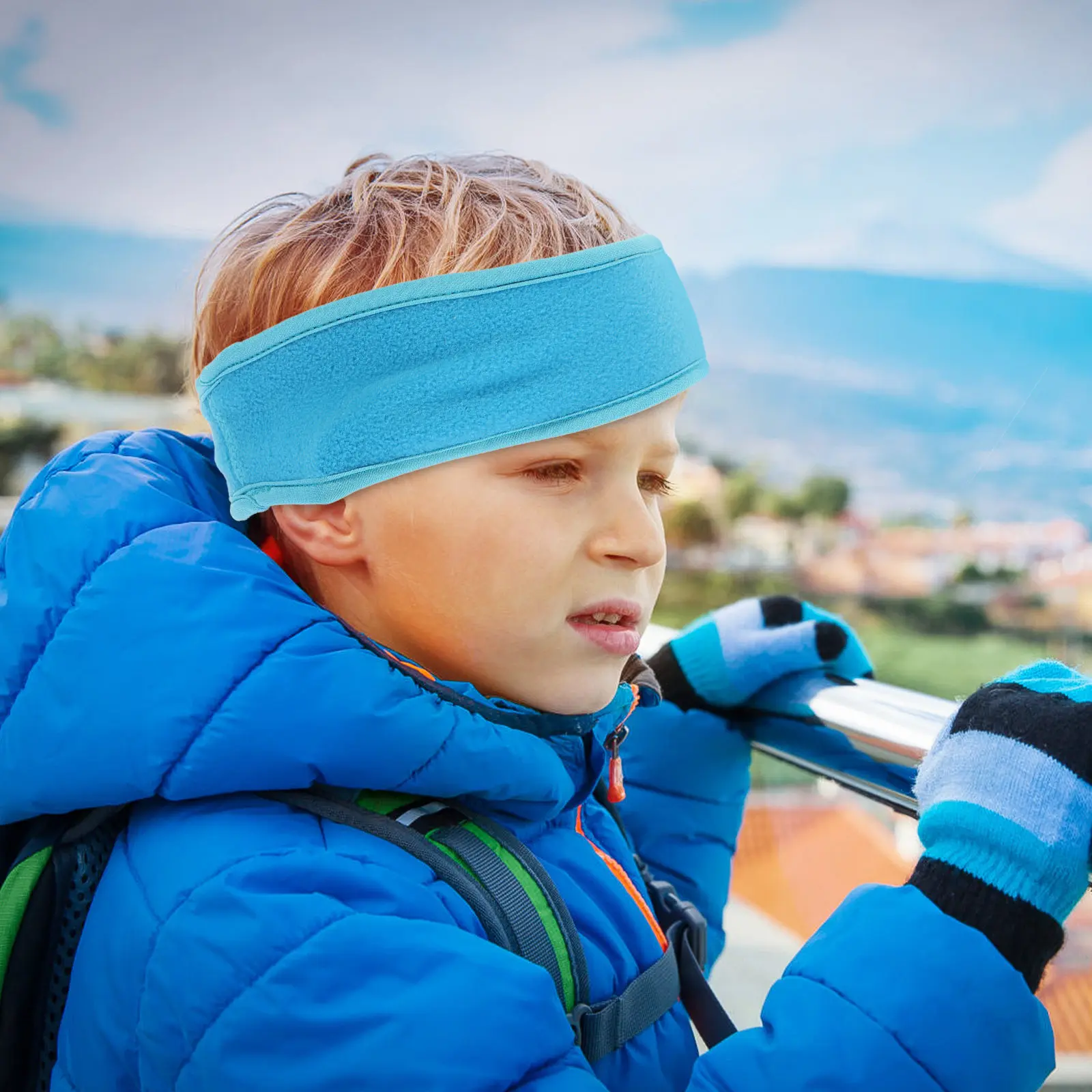 Kids Ear Warmer Headband 2 Pack Soft Elastic Breathable Windproof Winter Sports for Ski Cycling Hiking