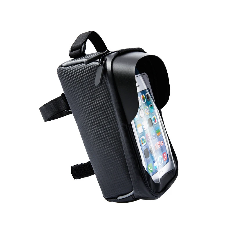 Bike Phone Front Frame Bag - Bicycle Bag Waterproof Top Tube Cycling Phone Mount Pack Phone Case Holder for 6.3’’ Phone