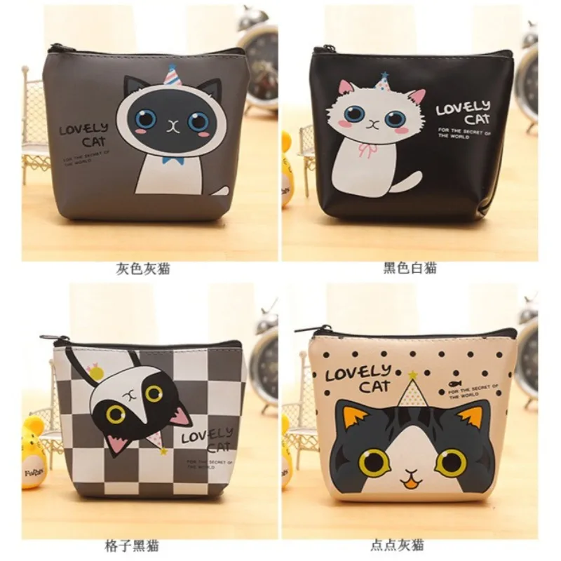 Schreibwaren Kreative Geldbörse Niedlichen Cartoon Kätzchen PU Material Kinder Brieftasche Student Geldbörse Key Lock Schlüssel Lagerung Tasche