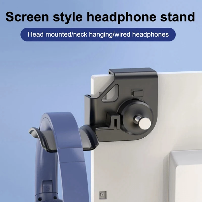 

New Headphone Holder PC Monitor Hanger Wall Hook Monitor Earphone Stand Universal Headset Hanging Hook Bracket-ABLL