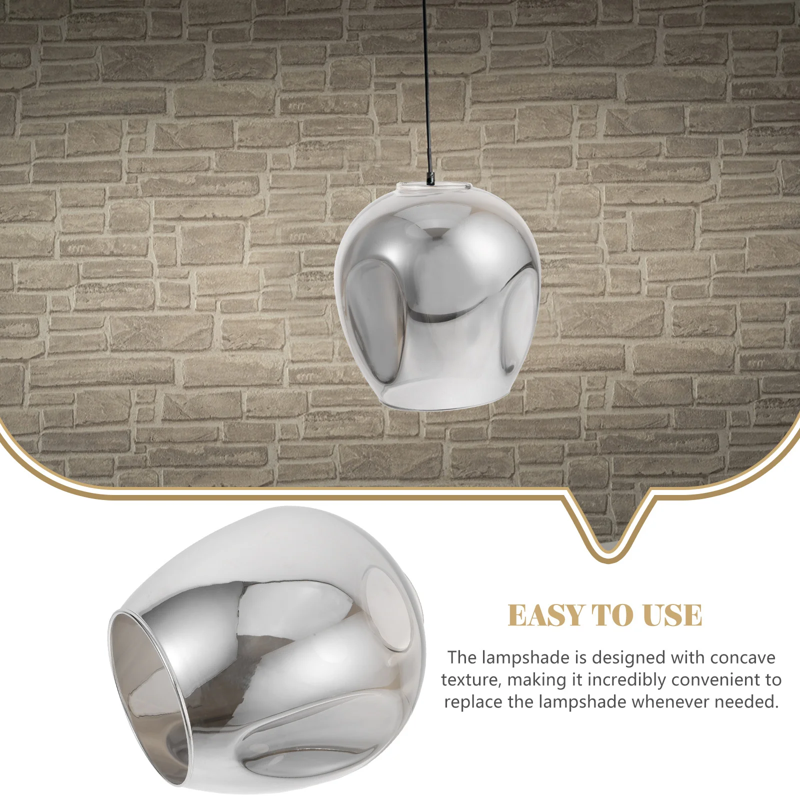 

Подвесной абажур, стеклянный подвесной светильник, декоративный чехол для внутреннего освещения, прочная вогнутая текстура, простая установка комнаты