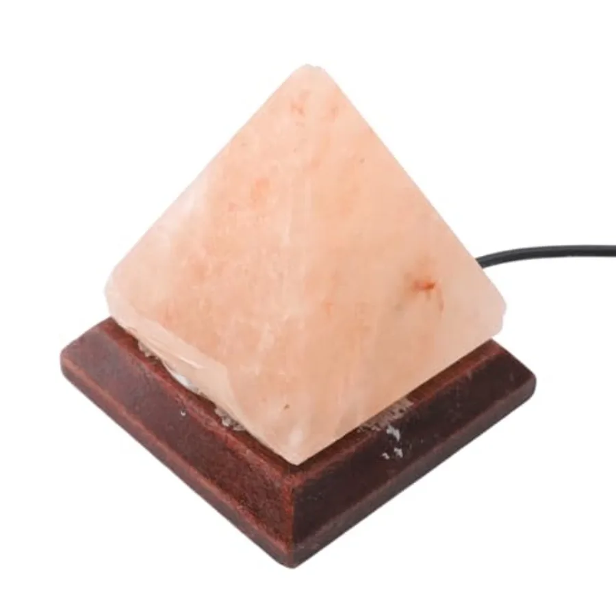 

Himalayan Salt Lamp USB Powered Pyramid Shaped Crystal Rock Salt Lamp for Home Office Bedroom Decor Aromatherapy Mood Lighting
