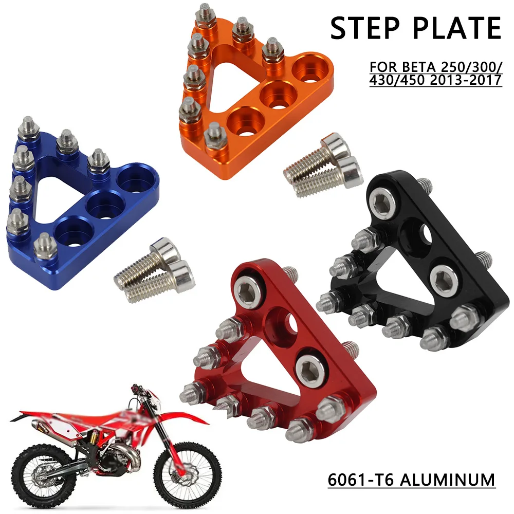 Placa de paso para motocicleta, palanca de Pedal de freno trasero, placa de punta de paso para Beta 250 300 430 450 2013 2014 2015 2016 2017 Dirt Pit Bike
