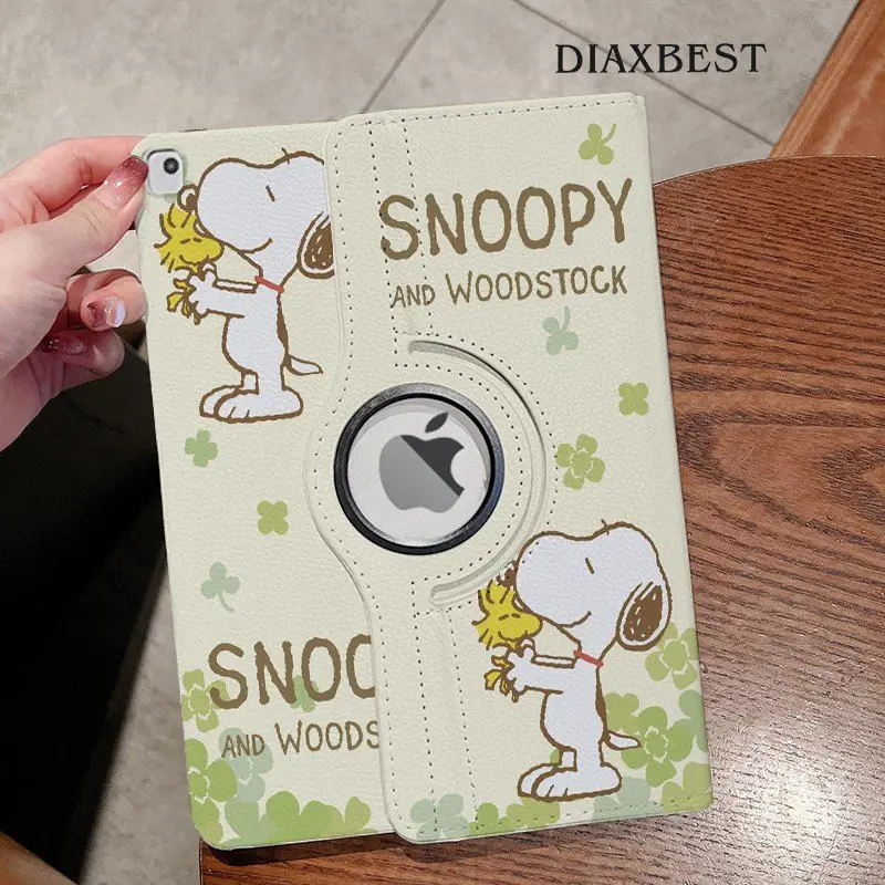 حافظة جلدية دوارة 360 درجة ipad11 غلاف مسطح Pro جديد سنوبي كارتون الرسوم المتحركة 7/8/9th الجيل MINI6 غطاء الوجه بالجملة #4