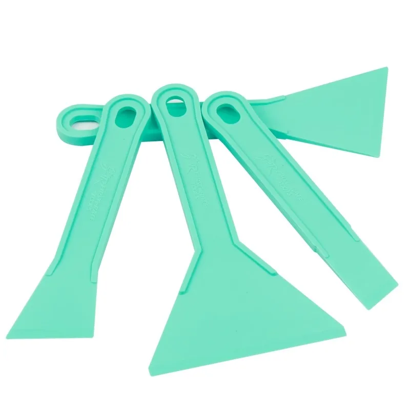 ALIWRAP 4PCS Kit Ultra-thin Hard Plastic Scraper Old Glue Removal Car Wrapping Go Corner Squeegee Window Stickers Decal Remover